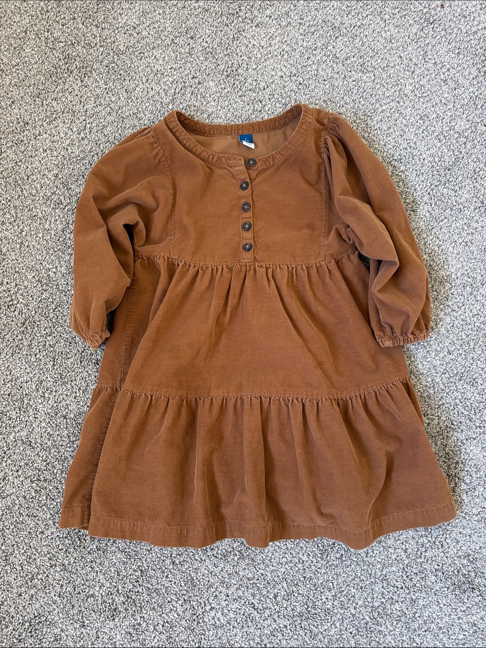 Girls' Long Sleeve Tiered Corduroy Dress Old Navy